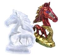 Moules En Silicone Pour Résine, Matériau Robuste, 15 X 20,4 Cm, Grands Moules En Résine De Cheval En Silicone, Époxy Creux Mignons Pour Chevaux, Utilisations Multiples, Pour La Décoration De La