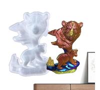 Moules en silicone pour résine, moule en silicone pour animaux - moules en résine époxy pour moules en silicone pour animaux, moules de coulée réutilisables faits à la main ours brun décoration