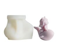 Moules en silicone pour résine, moules en résine pour fille en silicone - Girl Whale Cartoon Bougie produisant du moule - Clay Casting Craft, décoration d'artisanat, outil de savon pour fondant p
