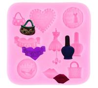 Moules en silicone pour Saint-Valentin, lèvre, cœur, amour, forme d'ailes d'ange, biscuits, cupcakes, chocolat, bonbons, fondant, outils de décoration de gâteau style 11