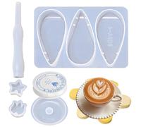 Moules en silicone pour sous-verre en résine Moule en silicone de Noël, | Forme Souple pour Fabrication de Napperons Pour Bassine à Vaisselle Marmite Bol Costume C