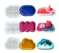 Moules en Silicone pour Sous-Verres en Résine, Ciment, Plâtre, Terrazzo, Moules d'Artisanat DIY, Plateau à Bougies, Cadeaux de Décoration Intérieure (bulle)