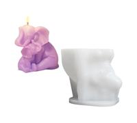 Moules en Silicone pour statue de mère et de bébé d ' éléphant 3D,