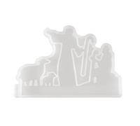 Moules en silicone pour travaux manuels - Centres de table de Jésus en silicone, moules faciles à démouler pour savon et bougie, pour fondant, argile, chocolat, Pâques, salon, fenêtre, chambre