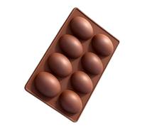 Moules en silicone pour œufs de Pâques 3D, 8 œufs en forme de cavité, moules de cuisson antiadhésifs, plateau, outil de cuisson pour gâteau chocolat de Pâques en silicone pour