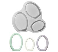 Moules en silicone pour œufs de Pâques - Moule en silicone pour Pâques - Moule en silicone pour Pâques - Moules en plâtre pour couler des ornements pour décoration de Pâques - Bougies en plâtre