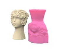Moules en silicone pour vase de fleurs en forme de figure humaine artistique pour la fabrication artisanale de figurines