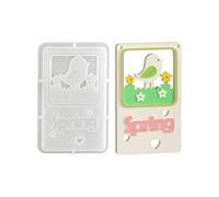 Moules en silicone résistants aux déchirures - Motif oiseau - Texture en silicone - Convient pour la fabrication de pendentifs et de bijoux