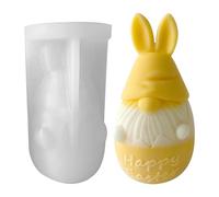 Moules en silicone réutilisables 3D en forme de lapin de Pâques pour la fabrication de bougies, savons faits à la main, loisirs créatifs, décoration d'intérieur (nain de gnome-A)