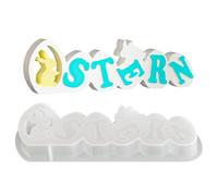 Moules en silicone réutilisables en forme de lapin | Moules de décoration de vacances pour décoration de Pâques, décorations en plâtre, décoration en résine