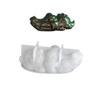 Moules en silicone robustes en forme d'alligators et rhinocéros pour créations artistiques en forme d'animal - Résine faite à la main pour projets