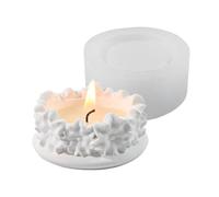 Moules en silicone sculptés en forme de fleur pour la fabrication de photophores, support de décoration en gypse, tasse en résine, cylindre en silicone