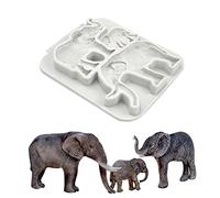Moules en silicone souple en forme d'animaux de la jungle - En résine et céramique - Pour bonbons, chocolats, savons