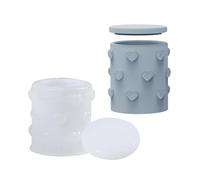 Moules en silicone souple en forme de cœur en relief pour créer des bocaux de rangement personnalisés et des supports décoratifs en forme de cœur