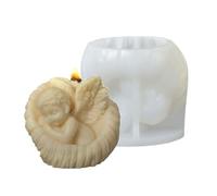 Moules en silicone sur le thème angélique pour les amateurs d'artisanat - Moule en silicone en forme de rose angélique et de coquillage pour art de la cire, coquillage, pierre parfumée