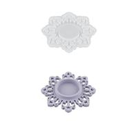 Moules époxy de tournesols réutilisables, moules en silicone résistants à la pour les dessous de verre faits à la main et les accents artistiques de la maison, moules à bougies à disque floral
