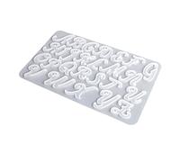 Moules époxy en forme de lettres pour la fabrication de porte-clés en résine inversée en silicone pour moulage époxy