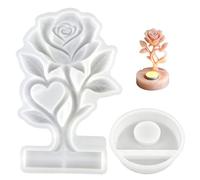 Moules Époxy,Kit DIY Antiadhésif De Loisirs Créatifs | Moule Époxy Porte-Bougie Chauffe-Plat | Pour Bougie Savon Déco Maison Cadeaux Anniversaire Mariage