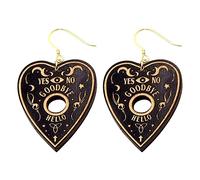 Moules Fabricant Perceuse Bijoux d'oreilles d'amour en bois Plan de planche Ouija Bague d'oreille en bois Accessoires Cintreuse Accessoires Bijoux (Black, One Size)