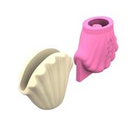 Moules flexibles en silicone en forme de coquillage pour plantes grasses en résine, moules pour plantes grasses, moules pour les amateurs d'artisanat, moule de jardinière en béton