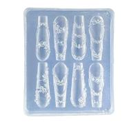 Moules flexibles en silicone pour créer un nœud papillon en forme de fleur pour la conception professionnelle des ongles et la fabrication de bijoux