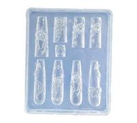 Moules flexibles en silicone pour créer un nœud papillon en forme de fleur pour la conception professionnelle des ongles et la fabrication de bijoux
