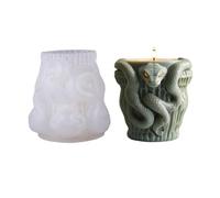 Moules flexibles pour pot de fleurs avec texture en silicone détaillée en forme de serpent pour résine, béton, ciment artisanal, moule en résine pour bijoux