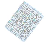 Moules holographiques réfléchissants en résine époxy robuste en silicone pour la fabrication de bijoux et l'alphabet