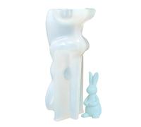 Moules Lapin | Gabarit Moulage Forme Animale,Pour Chocolat Bougie Argile - pour plâtre, résine, pâte à modeler, fête, anniversaire, décoration table, étagère, maison
