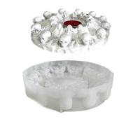 Moules multifonctions en forme de tête de mort pour bougies chauffe-plats pour décoration de maison, moule en béton