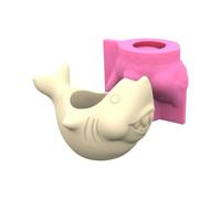 Moules multifonctions en silicone en forme de poisson féroce pour plantes grasses, pots de fleurs, vases en silicone, texture en silicone