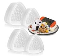 Moules Onigiris Triangulaire, Lot De 4 Moules De Sushi Onigiri En Triangle, Réalisez Facilement des Plateaux Sushis, Moule Triangulaire Onigiri Moule Bricolage Outil Cuisson
