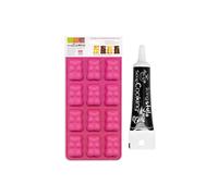 Moules oursons guimauve-chocolat + Stylo de glaçage noir