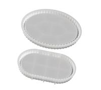 Moules ovales en silicone multi-usages pour résine époxy, savon, chocolat, décoration d'intérieur, moule rond à rayures