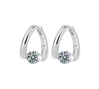 Moules Perles Outils Fabrication Découvertes Bijoux d'oreilles Zircon brillant Bijoux de Filles d'oreilles pour femmes Bijoux exquis d'oreilles Nettoyeur Nettoyeur Ultrasonique (Silver, One Size)