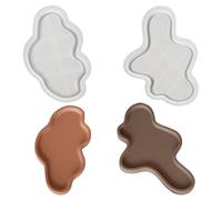 Moules polyvalents pour grands plateaux ovales en résine, accessoire de maison robuste en silicone, portable pour vaisselle en béton, fournitures d'artisanat, moules en moulage époxy