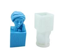 Moules portables en silicone souple pour sculpter la tête de femme pour créer une décoration élégante de portrait, moule en silicone pour parfumer