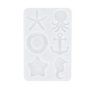 Moules pour animaux marins | Moules en silicone sur le thème marin | Ensemble de moules en résine et bonbons d'animaux marins | Outils décoratifs pour fabriquer des bougies et des fondants