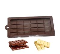 Moules pour barres de chocolat - Moules carrés pour chocolat | Moule réutilisable pour biscuits et chocolat | Moule à barre de bonbons au chocolat facile Li