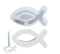 Moules pour bougeoirs en forme de poisson,moule pour bougeoir | Moules de chandelier en béton en forme de poisson | Moules en Silicone pour fabriquer des chandeliers, décoration de Table pour mariage