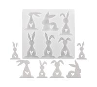 Moules pour bougies - 6 cavités de lapin en béton et artisanat | Moule pour la fabrication de bougies parfumées - Pour décoration de table de dîner lors de mariages et de fêtes, maison, chambre et
