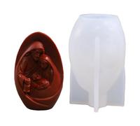 Moules pour bougies de Noël - Moule 3D en forme de famille de Jésus - Résistants à la chaleur - Pour aromathérapie, savon, chocolat, résine, artisanat, projets de bricolage