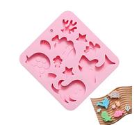 Moules pour chocolat et bonbons, 10 cavités avec motif animal marin, moules en silicone pour bonbons - Pour cuisine et gâteau, savon, oursons en gomme