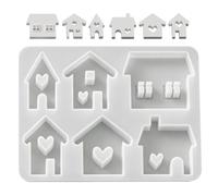 Moules pour fabrication de bougies 6 cavités Maison facile à démouler | Moules à bougies en silicone pour plâtre, argile époxy, savon, loisirs créatifs, projets artistiques, fête, anniversaire