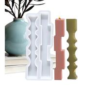 Moules pour fabriquer des bougies, moule à colonne longue vague, libération facile, silicone facile à démouler pour faire du savon | Pour bougie , savon, décoration résine fêtes