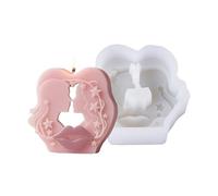 Moules pour fabriquer des bougies - Moule pour savon de couple - Outils artisanaux - Démoulage facile pour bougies aromathérapie résine époxy chocolat décoration