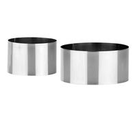 Moules pour façonner des plats - TESCOMA - 2 pcs Grandchef - Inox - Diamètres 7.5 cm et 10.5 cm - Hauteur 5 cm