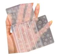 Moules pour Nail Art, thème flocon de neige, petits, 2 piece set | Texture en silicone pour différents types, amélioration des accessoires, designs de manucure délicats, amateurs de
