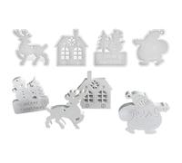 Moules Pour Ornements En Résine Forme Pour Pendentif Réutilisable | Formes Noël Pour Créations DIY Souvenirs De Fête Décorations Breloques Pendentifs Et B