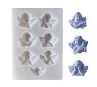 Moules Pour Résine,Moules En Silicone Ange À 7 Cavités Pour Moulage Résine - Outils De Création Avec Démoulage Facile Fournitures Pour Artisanat Projets Artistiques Pendentifs
